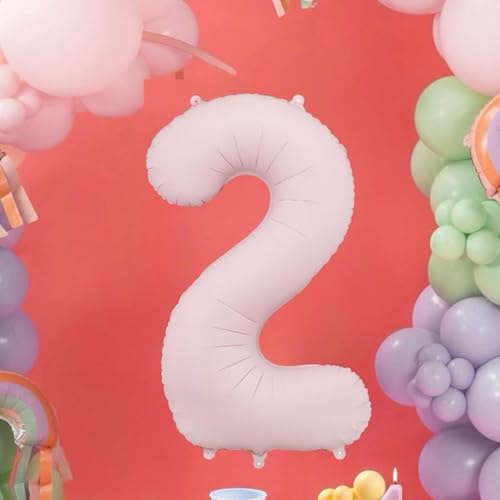 Großer hellrosa Folienballon Zahl 2 für Geburtstagsfeiern und Kulissen Großer hellrosa Folienballon Zahl 2 für Geburtstagsfeiern und Kulissen von PartyDeco