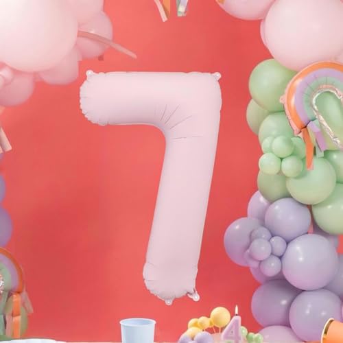 Großer hellrosa Folienballon Zahl 7 für Feiern und Kulissen Großer hellrosa Folienballon Zahl 7 für Feiern und Kulissen von PartyDeco