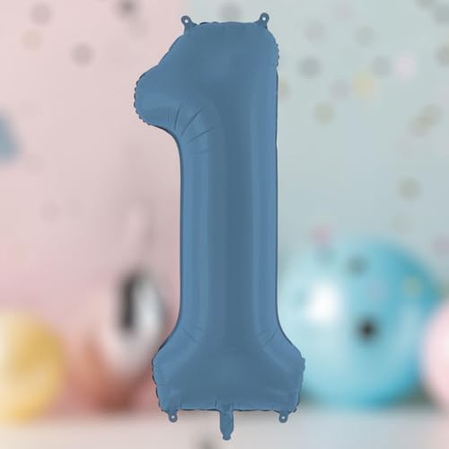 Großer marineblauer Folienballon Zahl 1 für Geburtstagsfeiern und Kulissen Großer marineblauer Folienballon Zahl 1 für Geburtstagsfeiern und Kulissen von PartyDeco