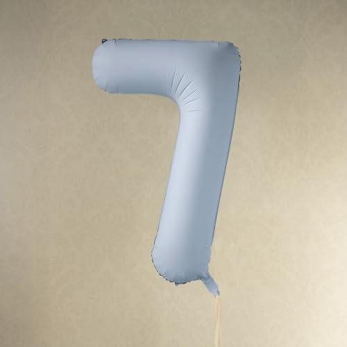 Großer nebelblauer Folienballon Zahl 7 für Feiern und Kulissen Großer nebelblauer Folienballon Zahl 7 für Feiern und Kulissen von PartyDeco