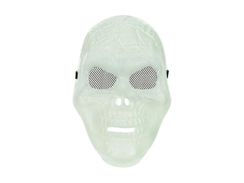 Halloween Maske Schädel Glow in the Dark – ca. 17 x 27 cm, leuchtet im Dunkeln, wiederverwendbar, Gruselmaske für Erwachsene, Horror Kostüm Accessoire, Totenkopf Maske, Karneval Party Verkleidung Halloween Maske Schädel Glow in the Dark – ca. 17 x 27 cm, leuchtet im Dunkeln, wiederverwendbar, Gruselmaske für Erwachsene, Horror Kostüm Accessoire, Totenkopf Maske, Karneval Party Verkleidung von PartyDeco