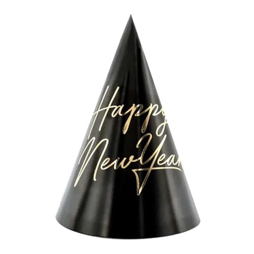 "Happy New Year" Hüte 16cm, 6 stück von PartyDeco