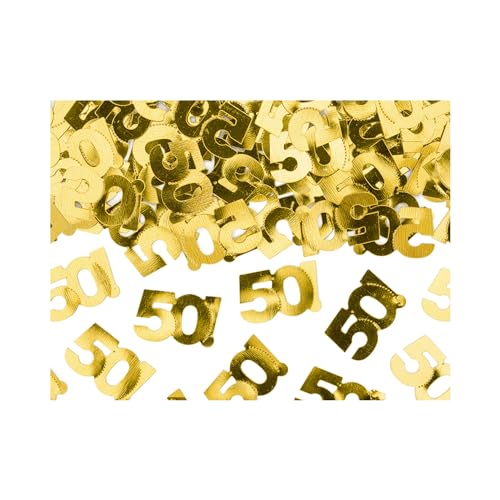 Konfetti Zahl 50 2x1cm 15g - Zahlenkonfetti für Geburtstag Jubiläum goldene Hochzeit - Streudeko Tischkonfetti - Tischdeko - Confetti - Gold Konfetti Zahl 50 2x1cm 15g - Zahlenkonfetti für Geburtstag Jubiläum goldene Hochzeit - Streudeko Tischkonfetti - Tischdeko - Confetti - Gold von PartyDeco
