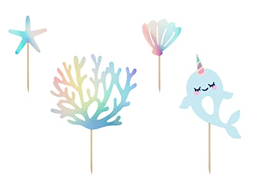Kuchen Topper Narwal 10-15,5cm 4er Set Tortendeko Kuchendeko Torten Tortenstecker Kindergeburtstag/Kuchen Topper Muffins Cupcakes Narwhal Kuchen Topper Narwal 10-15,5cm 4er Set Tortendeko Kuchendeko Torten Tortenstecker Kindergeburtstag/Kuchen Topper Muffins Cupcakes Narwhal von PartyDeco