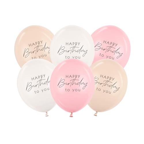 Luftballons Geburtstag Rosa - 30cm 6 Stück | Geburtstag Party Dekorationen | Rosa Luftballons für Mädchen von PartyDeco