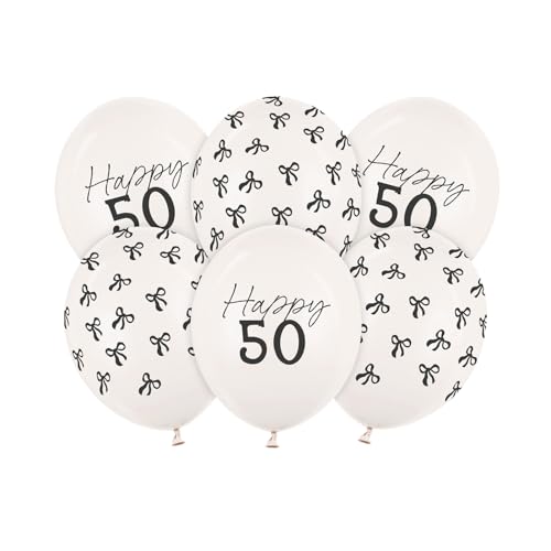 Luftballons zum 50. Geburtstag, 6 Stück, Schleife Happy 50 Luftballons zum 50. Geburtstag, 6 Stück, Schleife Happy 50 von PartyDeco