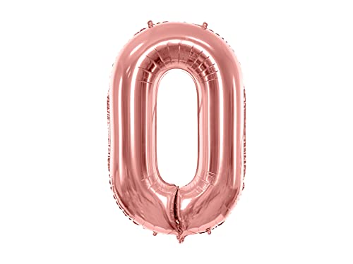 PartyDeco Helium Luftballon - Geburtstag Deko - Folienballon - Zahl 0 - Rose Gold - 86 cm PartyDeco Helium Luftballon - Geburtstag Deko - Folienballon - Zahl 0 - Rose Gold - 86 cm von PartyDeco