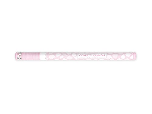 PartyDeco Konfettikanone Set - Konfetti Bombe - Für Hochzeit Geburtstag Verlobung - Konfetti Shooter Popper - Rosenblätter Weiß - 80 cm von PartyDeco