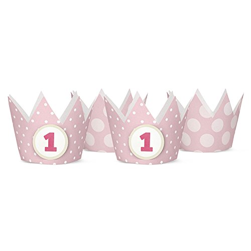 PartyDeco 4 Krönchen mit Pünktchen, rosa PartyDeco 4 Krönchen mit Pünktchen, rosa von PartyDeco