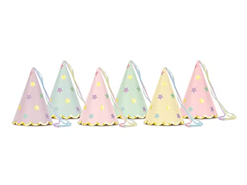 PartyDeco Czapeczki Papierowe Urodzinowe Nakrycie Głowy Przebrania Zestaw Czapeczek Stożkowych w Gwiazdki dla Dziecka Partyhüte Sterne 14,5cm Partyhut 6er Set PartyDeco Czapeczki Papierowe Urodzinowe Nakrycie Głowy Przebrania Zestaw Czapeczek Stożkowych w Gwiazdki dla Dziecka Partyhüte Sterne 14,5cm Partyhut 6er Set von PartyDeco