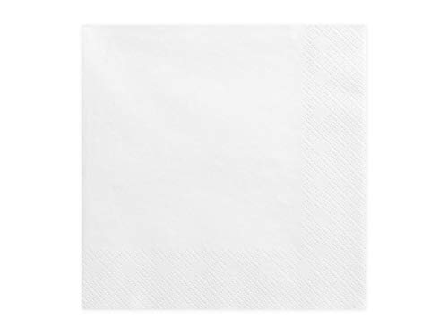 Dreilagige Servietten, weiß, 33x33cm (1 VPE / 20 Stk.) von PartyDeco