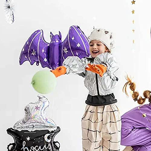 PartyDeco Fledermaus-geformter Filmballon Halloween-Geburtstags-Karneval für Kinder Helium-Luftballon von PartyDeco