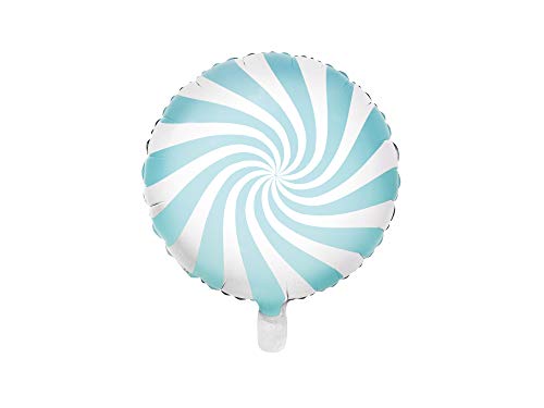 PartyDeco Folie Candy Bonbon Lolly Ballon in Hellblau Weiß- Hel Luftballon Rund- Größe ca 35 cm Ballon Girlande Kulisse Hochzeit Dekoration Geburtstag Weihnachten Halloween PartyDeco Folie Candy Bonbon Lolly Ballon in Hellblau Weiß- Hel Luftballon Rund- Größe ca 35 cm Ballon Girlande Kulisse Hochzeit Dekoration Geburtstag Weihnachten Halloween von PartyDeco