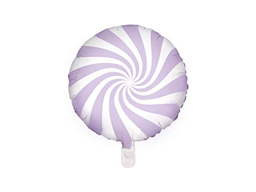 PartyDeco Folie Candy Bonbon Lolly Ballon in Lila Weiß- Hel Luftballon Rund- Größe ca 35 cm Ballon Girlande Kulisse Hochzeit Dekoration Geburtstag Weihnachten Halloween PartyDeco Folie Candy Bonbon Lolly Ballon in Lila Weiß- Hel Luftballon Rund- Größe ca 35 cm Ballon Girlande Kulisse Hochzeit Dekoration Geburtstag Weihnachten Halloween von PartyDeco