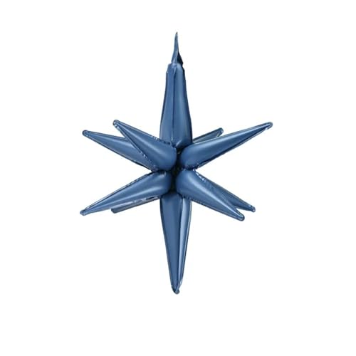 PartyDeco - Folienballon, Stern, 3D, 50 cm, Marineblau von PartyDeco