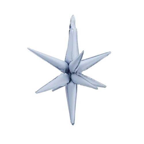3D-Folienballon Stern, 70cm, neblig blau von PartyDeco