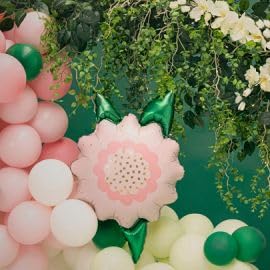 PartyDeco Folienballon Boho Blume Dekoration für Helium Luft Hochzeit Geburtstag Junggesellinnenabschied von PartyDeco