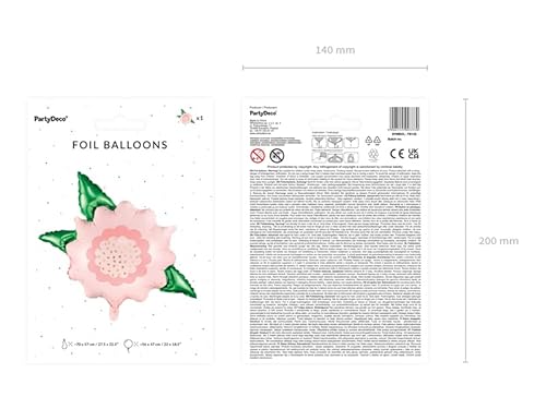 PartyDeco Folienballon Boho Blume Dekoration für Helium Luft Hochzeit Geburtstag Junggesellinnenabschied von PartyDeco