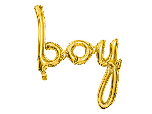 PartyDeco Folienballon Boy Junge Aufschrift in Gold- Dekoration für Gender Reveal Baby Shower- Luftballon für Hel Luft Größe ca 63,5x74 cm Ballongirlande für Geburtstag Geburtstag PartyDeco Folienballon Boy Junge Aufschrift in Gold- Dekoration für Gender Reveal Baby Shower- Luftballon für Hel Luft Größe ca 63,5x74 cm Ballongirlande für Geburtstag Geburtstag von PartyDeco