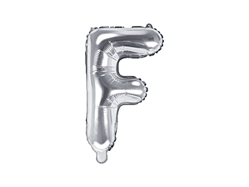 PartyDeco Folienballon Buchstabe "F" Silber-Geburtstag Hochzeit Jahrestag Folienballon Buchstabe "F"- Silber Größe ca. 35 cm Verlobung Silvesterparty Folienballon Hel Deko PartyDeco Folienballon Buchstabe "F" Silber-Geburtstag Hochzeit Jahrestag Folienballon Buchstabe "F"- Silber Größe ca. 35 cm Verlobung Silvesterparty Folienballon Hel Deko von PartyDeco