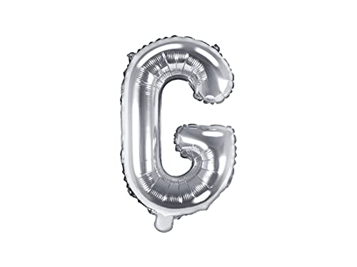 PartyDeco Folienballon Buchstabe "G" Silber-Geburtstag Hochzeit Jahrestag Folienballon Buchstabe "G"- Silber Größe ca. 35 cm Verlobung Silvesterparty Folienballon Hel Deko PartyDeco Folienballon Buchstabe "G" Silber-Geburtstag Hochzeit Jahrestag Folienballon Buchstabe "G"- Silber Größe ca. 35 cm Verlobung Silvesterparty Folienballon Hel Deko von PartyDeco