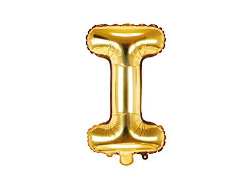 Folienballon Buchstabe I gold 35cm von PartyDeco