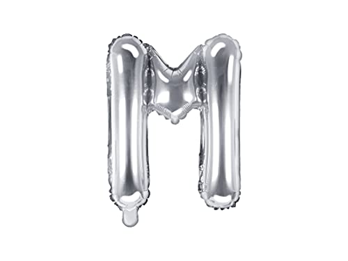 PartyDeco Folienballon Buchstabe "M" Silber-Geburtstag Hochzeit Jahrestag Folienballon Buchstabe "M"- Silber Größe ca. 35 cm Verlobung Silvesterparty Folienballon Deko PartyDeco Folienballon Buchstabe "M" Silber-Geburtstag Hochzeit Jahrestag Folienballon Buchstabe "M"- Silber Größe ca. 35 cm Verlobung Silvesterparty Folienballon Deko von PartyDeco