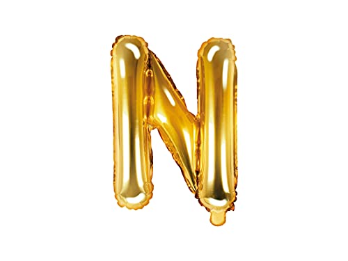 PartyDeco Folienballon Buchstabe "N" Gold-Geburtstag Hochzeit Jahrestag Folienballon Buchstabe "N"- Gold Größe ca. 35 cm Geburtstag Hochzeit Verlobung Silvesterparty Folienballon Hel Deko Geburtstag PartyDeco Folienballon Buchstabe "N" Gold-Geburtstag Hochzeit Jahrestag Folienballon Buchstabe "N"- Gold Größe ca. 35 cm Geburtstag Hochzeit Verlobung Silvesterparty Folienballon Hel Deko Geburtstag von PartyDeco
