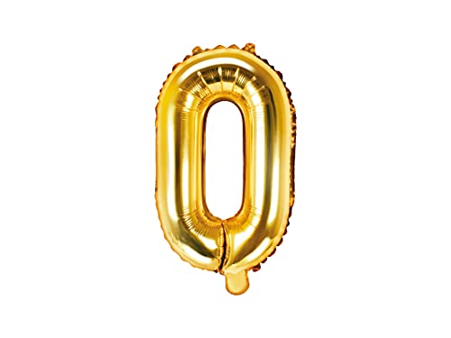 PartyDeco Folienballon Buchstabe "O" Gold-Geburtstag Hochzeit Jahrestag Folienballon Buchstabe "O"- Gold Größe ca. 35 cm Geburtstag Hochzeit Verlobung Silvesterparty Folienballon Hel Deko Geburtstag von PartyDeco