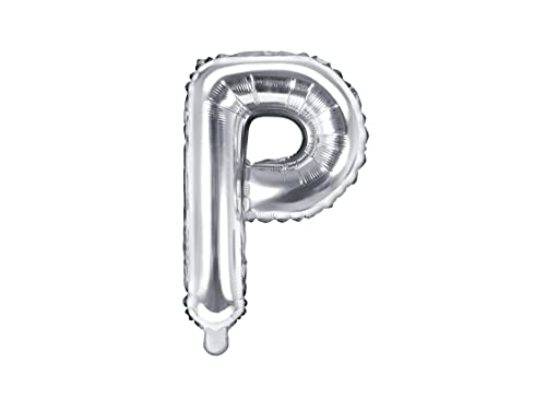 PartyDeco Folienballon Buchstabe "P" Silber-Geburtstag Hochzeit Jahrestag Folienballon Buchstabe "P"- Silber Größe ca. 35 cm Verlobung Silvesterparty Folienballon Deko PartyDeco Folienballon Buchstabe "P" Silber-Geburtstag Hochzeit Jahrestag Folienballon Buchstabe "P"- Silber Größe ca. 35 cm Verlobung Silvesterparty Folienballon Deko von PartyDeco