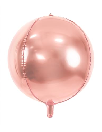 PartyDeco Folienballon Kugel Ball in Rose Gold- Riesenballon- Höhe ca. 40 cm Ballon Girlande Dekoration für Hochzeit Geburtstag Karneval Silvester Hochzeitsreise auf Hel Air von PartyDeco