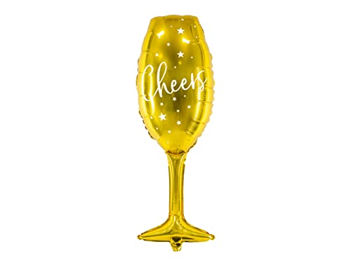 PartyDeco Folienballon Sektglas 28x80cm für Helium geeignet Luftballon Hochzeit Firmenfeier Silvester Gold PartyDeco Folienballon Sektglas 28x80cm für Helium geeignet Luftballon Hochzeit Firmenfeier Silvester Gold von PartyDeco