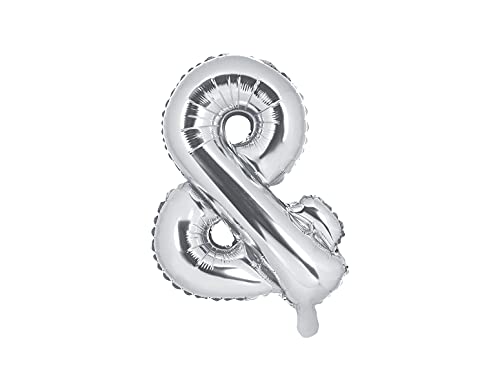 PartyDeco Folienballon Symbol "&" Silber-Geburtstag Hochzeit Jahrestag Folienballon Symbol "&"- Silber Größe ca. 35 cm Geburtstag Hochzeit Verlobung Silvesterparty Folienballon Hel Deko Geburtstag PartyDeco Folienballon Symbol "&" Silber-Geburtstag Hochzeit Jahrestag Folienballon Symbol "&"- Silber Größe ca. 35 cm Geburtstag Hochzeit Verlobung Silvesterparty Folienballon Hel Deko Geburtstag von PartyDeco