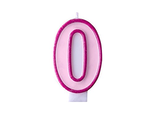 Geburtstags- Kerze Zahl 0 rosa Mädchen Geburtstags- Kerze Zahl 0 rosa Mädchen von PartyDeco