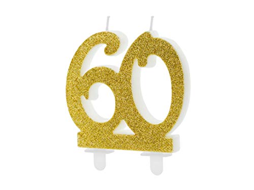 PartyDeco Geburtstag Kerze Nummer 60 Gold Glitter Kuchen Dekoration Kuchen Toppers Muffin Bakes Geburtstag Hochzeit Jubiläum Kerzen für Erwachsene Kinder Runde Geburtstag PartyDeco Geburtstag Kerze Nummer 60 Gold Glitter Kuchen Dekoration Kuchen Toppers Muffin Bakes Geburtstag Hochzeit Jubiläum Kerzen für Erwachsene Kinder Runde Geburtstag von PartyDeco