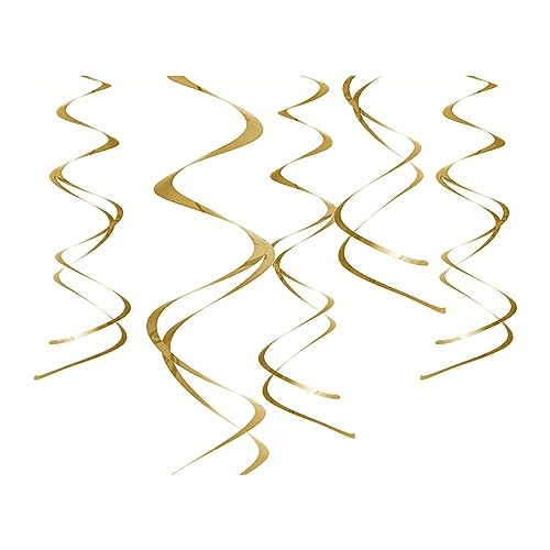 Spiralgirlande 5er Set Deckenhänger ca. 60cm Spiralhänger Hängedeko Partydeko gold metallic PartyDeco Goldene dekorative wirbelt hängende Girlande Banner Vorhang für Hochzeit Hochzeit Valentinstag Spiralgirlande 5er Set Deckenhänger ca. 60cm Spiralhänger Hängedeko Partydeko gold metallic PartyDeco Goldene dekorative wirbelt hängende Girlande Banner Vorhang für Hochzeit Hochzeit Valentinstag von PartyDeco