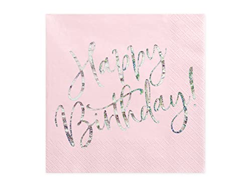 PartyDeco Servietten Happy Birthday 20 Stück 33x33cm 3-lagig Papierservietten Geburtstagsservietten PartyDeco Servietten Happy Birthday 20 Stück 33x33cm 3-lagig Papierservietten Geburtstagsservietten von PartyDeco