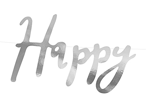 PartyDeco Banner Happy Birthday Silber | 16,5 x 62 cm PartyDeco Banner Happy Birthday Silber | 16,5 x 62 cm von PartyDeco