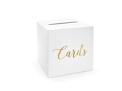 PartyDeco Geschenkbox, Gastgeschenk, Hochzeitsbox, Geldbox, Kartenbox - 24 x 24 x 24 cm - Geschenkkartenbox für Hochzeitsempfänge, Geburtstage, Abschlussfeiern, Braut- oder Babypartys - Gold PartyDeco Geschenkbox, Gastgeschenk, Hochzeitsbox, Geldbox, Kartenbox - 24 x 24 x 24 cm - Geschenkkartenbox für Hochzeitsempfänge, Geburtstage, Abschlussfeiern, Braut- oder Babypartys - Gold von PartyDeco