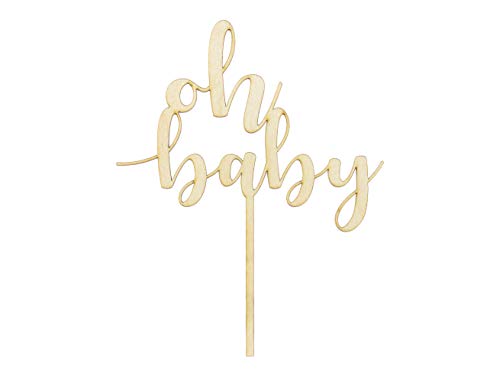 Torten Topper "oh baby" Tortenstecker Kuchenaufsatz aus Holz für Babyparty Geburtstag uvm Torten Topper "oh baby" Tortenstecker Kuchenaufsatz aus Holz für Babyparty Geburtstag uvm von PartyDeco
