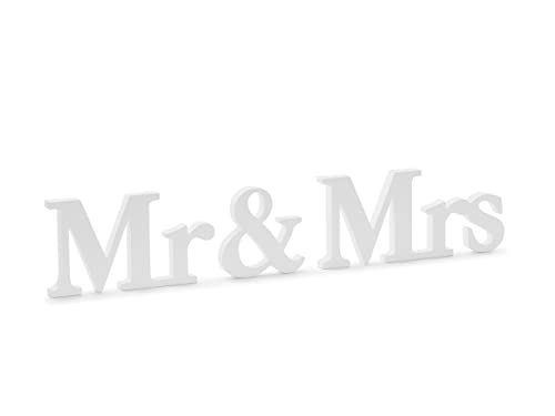 PartyDeco Tischaufsteller Mr & Mrs 50x9,5cm Holzschrift 3tlg Holzbuchstaben Deko stehend Hochzeitstischdeko PartyDeco Tischaufsteller Mr & Mrs 50x9,5cm Holzschrift 3tlg Holzbuchstaben Deko stehend Hochzeitstischdeko von PartyDeco