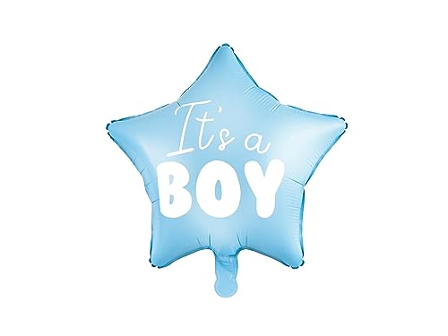 Folienballon Stern I'ts a boy 48 cm x 1 Stück Luftballons für Babyparty hellblau zur Geburt Junge Folienballon Stern I'ts a boy 48 cm x 1 Stück Luftballons für Babyparty hellblau zur Geburt Junge von PartyDeco