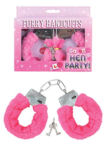 Handschellen mit Plüsch, Rosa von PartyDeco
