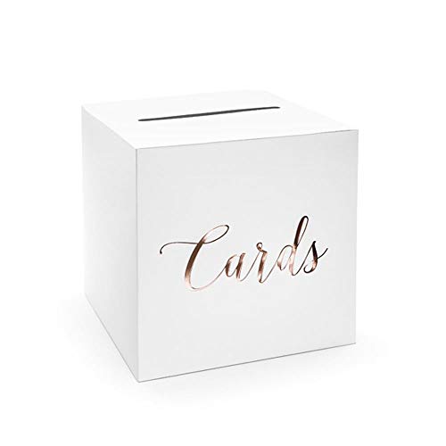 PartyDeco Geschenkbox, Gastgeschenk, Hochzeitsbox, Geldbox, Kartenbox - 24 x 24 x 24 cm - Geschenkkartenbox für Hochzeitsempfänge, Geburtstage, Abschlussfeiern, Braut-, Babypartys - Rose Gold PartyDeco Geschenkbox, Gastgeschenk, Hochzeitsbox, Geldbox, Kartenbox - 24 x 24 x 24 cm - Geschenkkartenbox für Hochzeitsempfänge, Geburtstage, Abschlussfeiern, Braut-, Babypartys - Rose Gold von PartyDeco