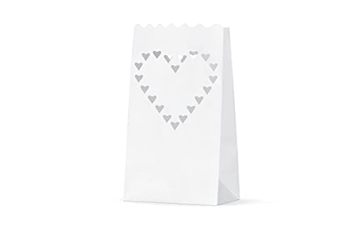 PartyDeco Papiertüte Kerze Halter mit Herzen Papier Laternen Chinesische Laterne Hochzeit Kerze Halter Hochzeit Dekoration PartyDeco Papiertüte Kerze Halter mit Herzen Papier Laternen Chinesische Laterne Hochzeit Kerze Halter Hochzeit Dekoration von PartyDeco