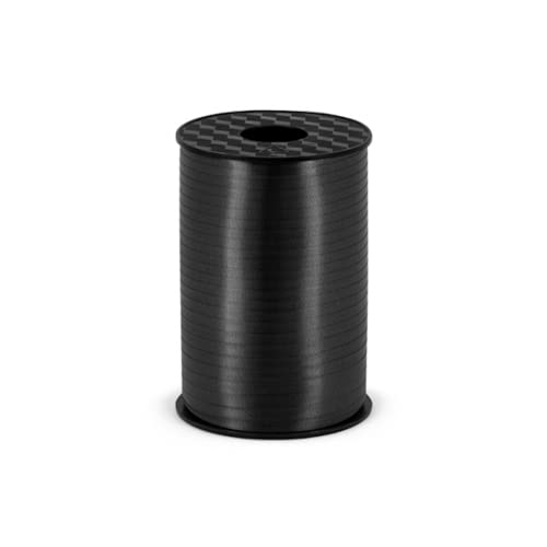 Ringelband Geschenkband Polyband Kringelband Kräuselband auf Spule 5mm x 225m schwarz von PartyDeco