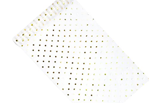 Tischläufer weiße Organza Gold gepunktet 36cm x 9m - Organzaband mit Metallic glänzenden Punkten - Deko Tischband Schleifenband Weihnachtsband - Tischdeko Hochzeit Weihnachten Tischläufer weiße Organza Gold gepunktet 36cm x 9m - Organzaband mit Metallic glänzenden Punkten - Deko Tischband Schleifenband Weihnachtsband - Tischdeko Hochzeit Weihnachten von PartyDeco