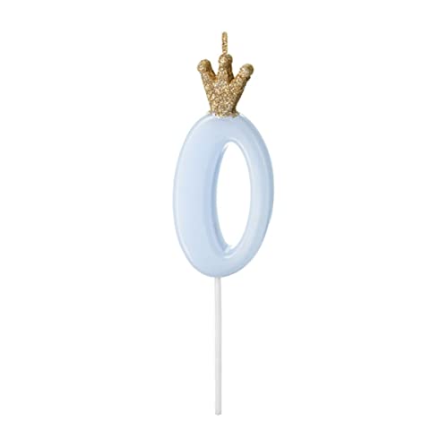 PartyDeco SCU6-0-001J Geburtstagskerze - Ziffer 0 - hellblau - 9,5cm, Zahl 0 PartyDeco SCU6-0-001J Geburtstagskerze - Ziffer 0 - hellblau - 9,5cm, Zahl 0 von PartyDeco