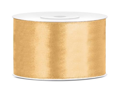 Satinband, hell honig, 38mm/25m von PartyDeco