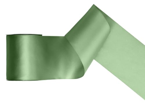 PartyDeco Satin Geschenkband Salbei grün 25m 100mm breit PartyDeco Satin Geschenkband Salbei grün 25m 100mm breit von PartyDeco